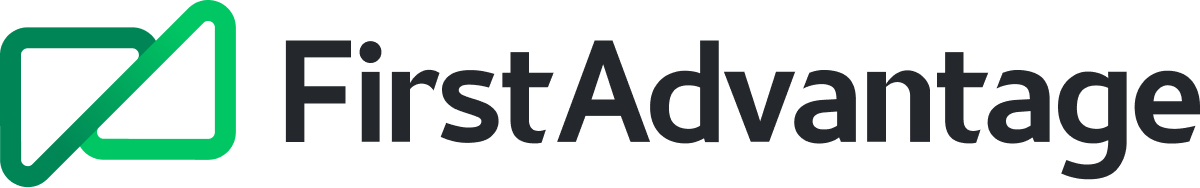 Image shows a logo that says "First Advantage"