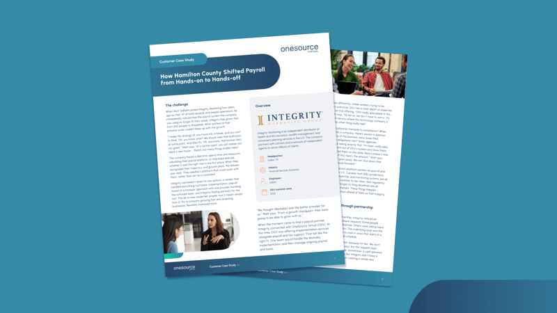 image shows a case study discussing earned wage access on a blue background