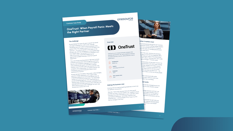 image shows a case study discussing payroll technology