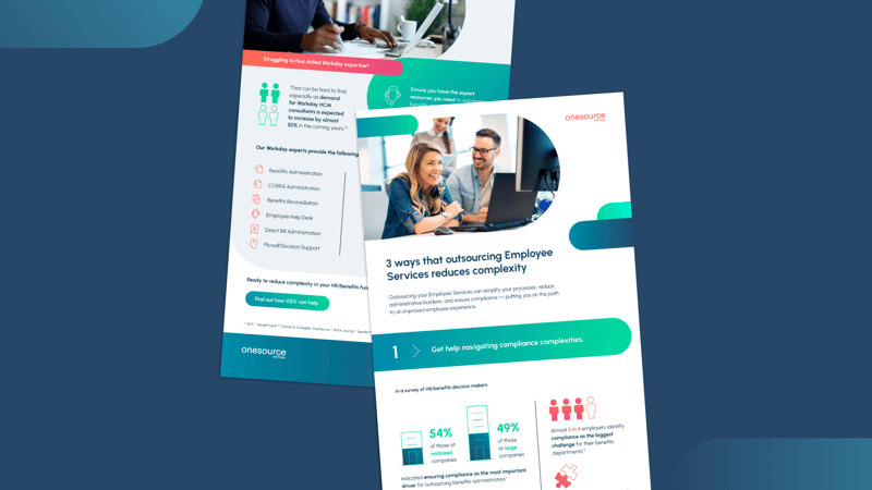 Image of a infographic discussing employee services outsourcing