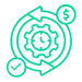 icon of a clock in a cog
