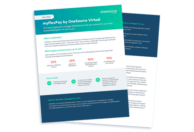 image of a data sheet discussing myFlexPay image of a data sheet discussing myFlexPay