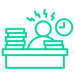 icon depicts a stressed employee