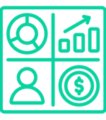 Image shows a square of data analytics