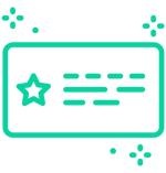 icon depicts a star on a card